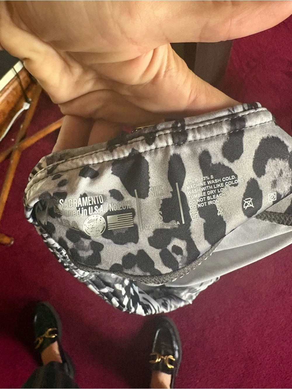 IAB mfg Women's Gray Animal Print Performance Shorts small